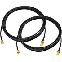 Los mejores  - Bingfu Cable Antena WiFi RP-SMA Macho a Hembra Cable Alargador Antena WiFi Montaje en Mamparo RG174 3m (2-Paquete) para…